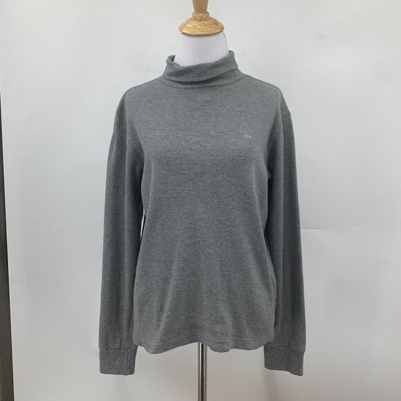 Vintage Brooks Brothers Sweater Womens M Medium Gray Turtleneck Cotton Made USA - Picture 2 of 9